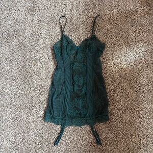 Victoria's Secret Lace Corset Top with Garter Straps - Small